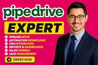 setup pipedrive CRM, pipedrive automation, pipedrive app as a pipedrive expert
