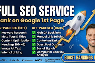 provide full seo service on page optimization and backlinks