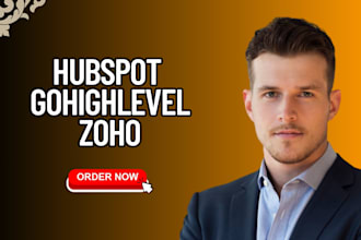 set up hubspot crm, gohighlevel, monday, zoho crm, zapier, apollo io