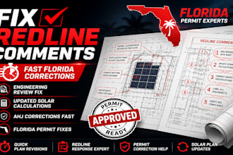 fix redline corrections florida, update calculations, engineering review