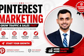 be your pinterest marketing manager for traffic and growth