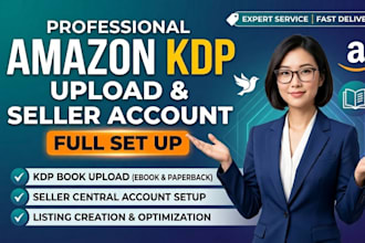 do kdp upload and set up amazon seller account professionally