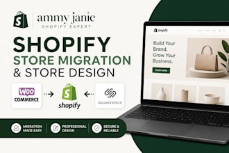 migrate woocommerce to shopify, squarespace to shopify and store design