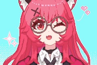 make a pixel art portrait