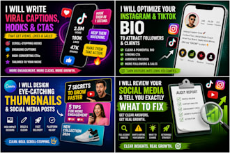 write viral captions hooks and ctas for instagram tiktok and youtube