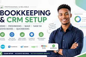 setup your bookkeeping crm xero freshbooks wave sage 50 zoho books quickbooks