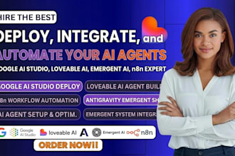 deploy goggle ai studio script loveable ai app antigravity emergent sh n8n agent
