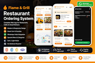 create a complete food ordering system with whatsapp and mobile app download qr