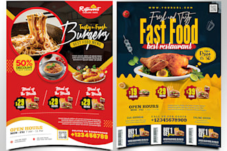 make amazing professional restaurant and food menu design
