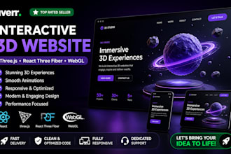 create interactive 3d website with three js webgl react three fiber