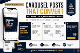 create linkedin carousel posts for b2b marketing, leads, and growth