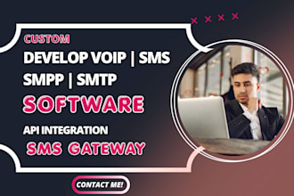 develop sms gateway smtp smpp sms panel software voip telecom software