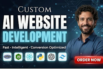 develop ai website, ai chatbot, ai saas, ai web app full stack developer ai app