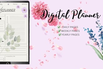 design editable digital daily planner in canva