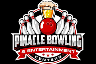 design excellent bowling logo