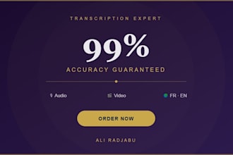 transcribe audio and video in french and english
