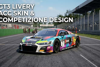 design your gt3 livery, acc skin and assetto corsa competizione car design