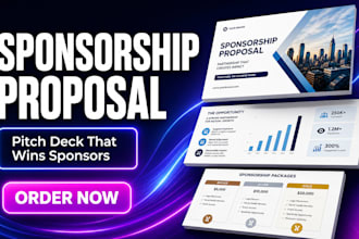 create winning sponsorship proposal, pitch deck, fundraising and sponsor letter