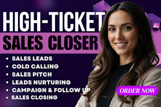 be your high ticket sales agent b2b sales closer salesperson