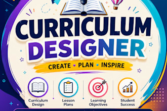design yearly curriculum lesson plans and educational worksheets