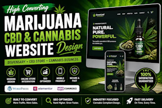 build a high converting marijuana, cbd, hemp, cannabis website for your brand