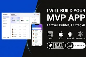 develop laravel web app, rest API, custom backend for your mvp or saas product
