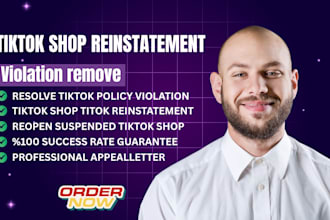 remove tiktok shop violation and tiktok shop reinstatement