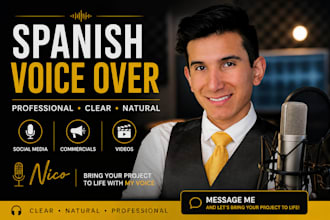 record a professional spanish voice over