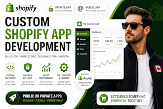 develop custom private public shopify app for your store shopify API integration