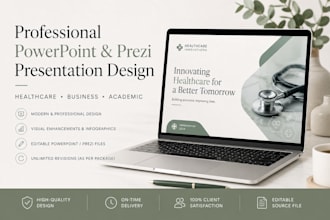 create professional powerpoint and prezi presentations for healthcare