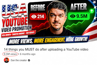 usa youtube video promotion, organic 9m usa views usa promotion video marketing