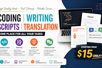 do web programming, translation, and small tasks
