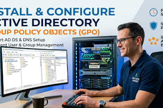 install and configuration active directory and gpo