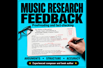 give professional honest feedback on your music arts or culture research