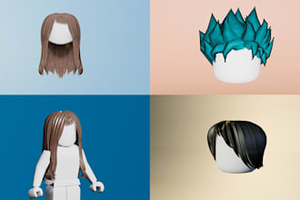 create custom roblox hair accessories in blender