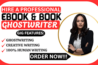 be your fantasy ghostwriter, romance ghostwriter, nonfiction writer, ebookwriter