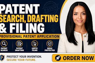 do patent search, patent drafting and patent filing at uspto