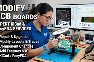 modify pcb boards kicad and easy eda
