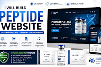 build peptide website fda compliant peptide website peptide vial label design
