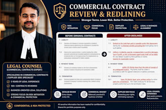 draft, review legal agreements and commercial contracts
