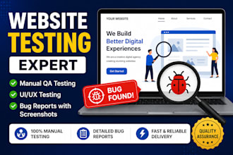 do manual website testing, QA, bug report with screenshots
