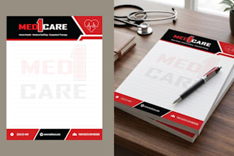 do professional notepads stationery design for  corporate identity