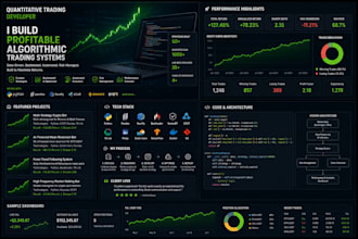 build custom python quant trading bot, algo strategy, backtest and automation