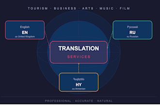 translate english, russian and armenian