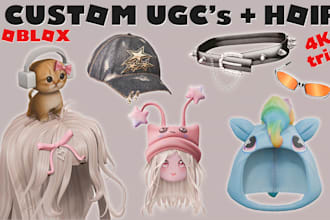 create custom roblox ugc and hairs for you