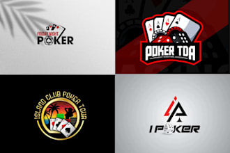 design elegant professional poker chip or poker logo