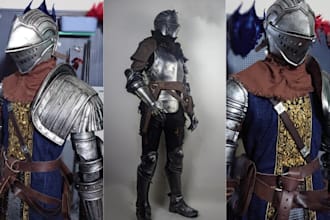 3d print cosplay creation eva foam wearable fantasy knight armor 3d game helmet