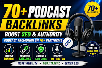 do high da podcast backlinks on 70 plus platforms for SEO and GEO growth