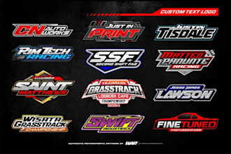 design car racing and automotive logo