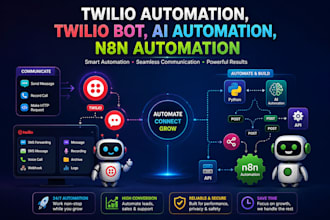 do twilio automation with twilio bot send bulk SMS, calls mail autorespond